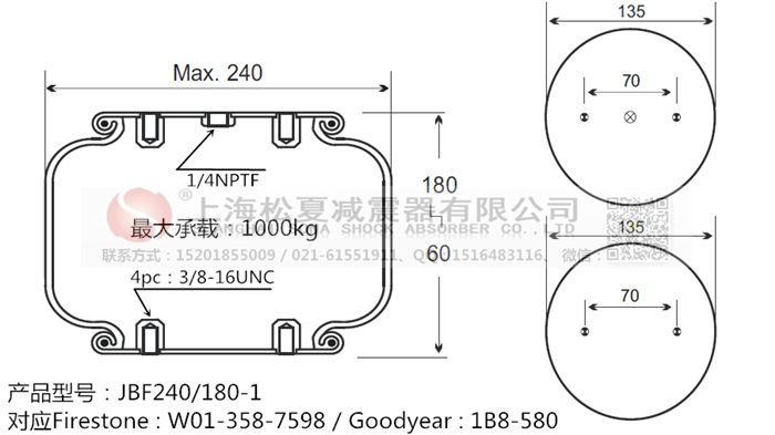 JBF240-180-1橡膠<a href='http://lovewangjing.cn/' target='_blank'><u>空氣彈簧</u></a>