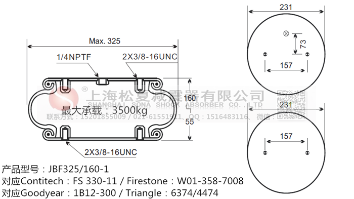 JBF325/160-1橡膠<a href='http://lovewangjing.cn/' target='_blank'><u>空氣彈簧</u></a>