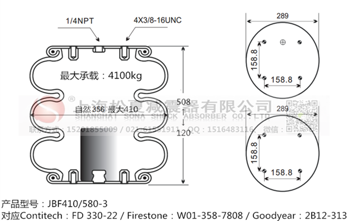 JBF410/580-3橡膠<a href='http://lovewangjing.cn/' target='_blank'><u>空氣彈簧</u></a>